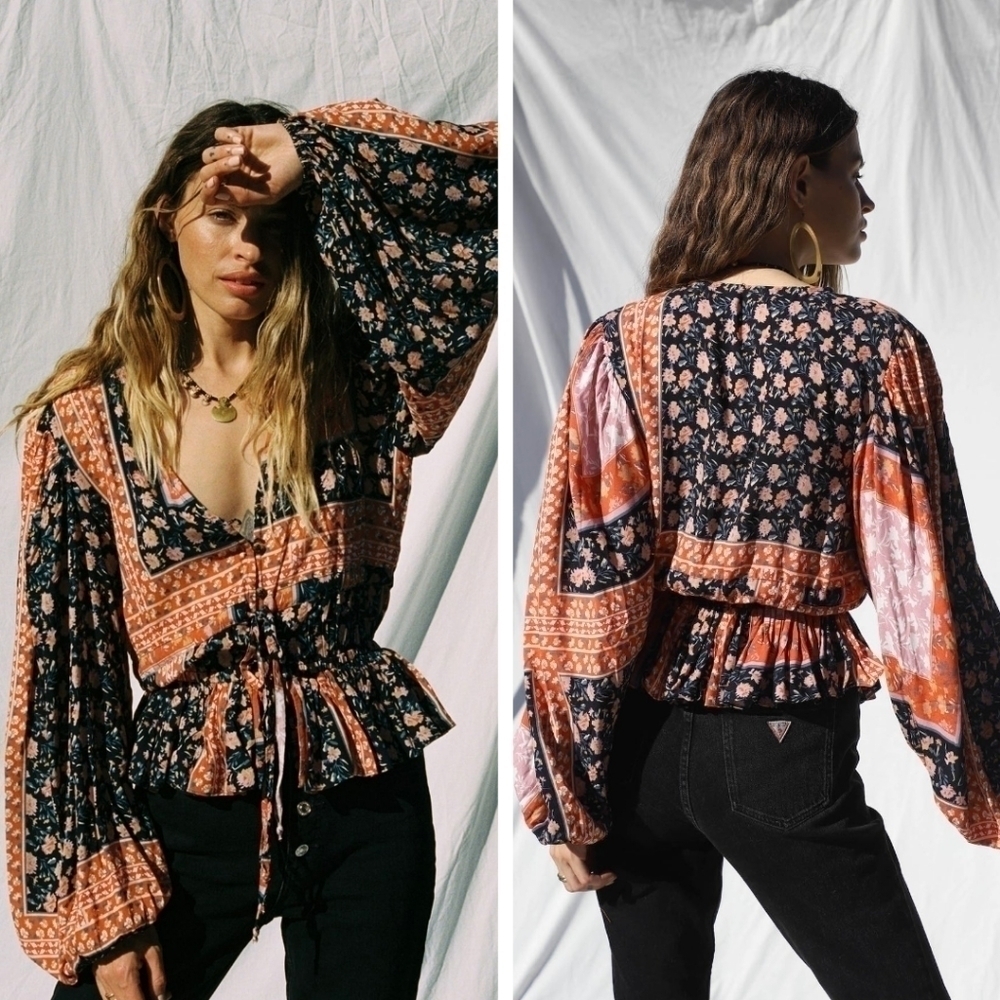 NWT Jen's Pirate Booty | Roma Tarot Top in Rust